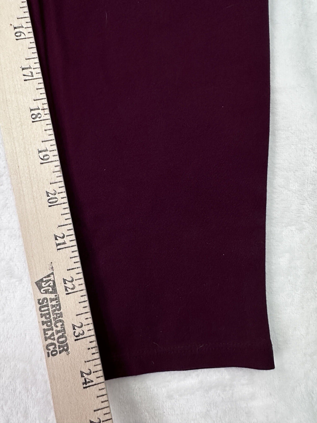 Chicos Size 1 Ponte Leggings Medium Burgundy Pull On Stretch Pants Womens