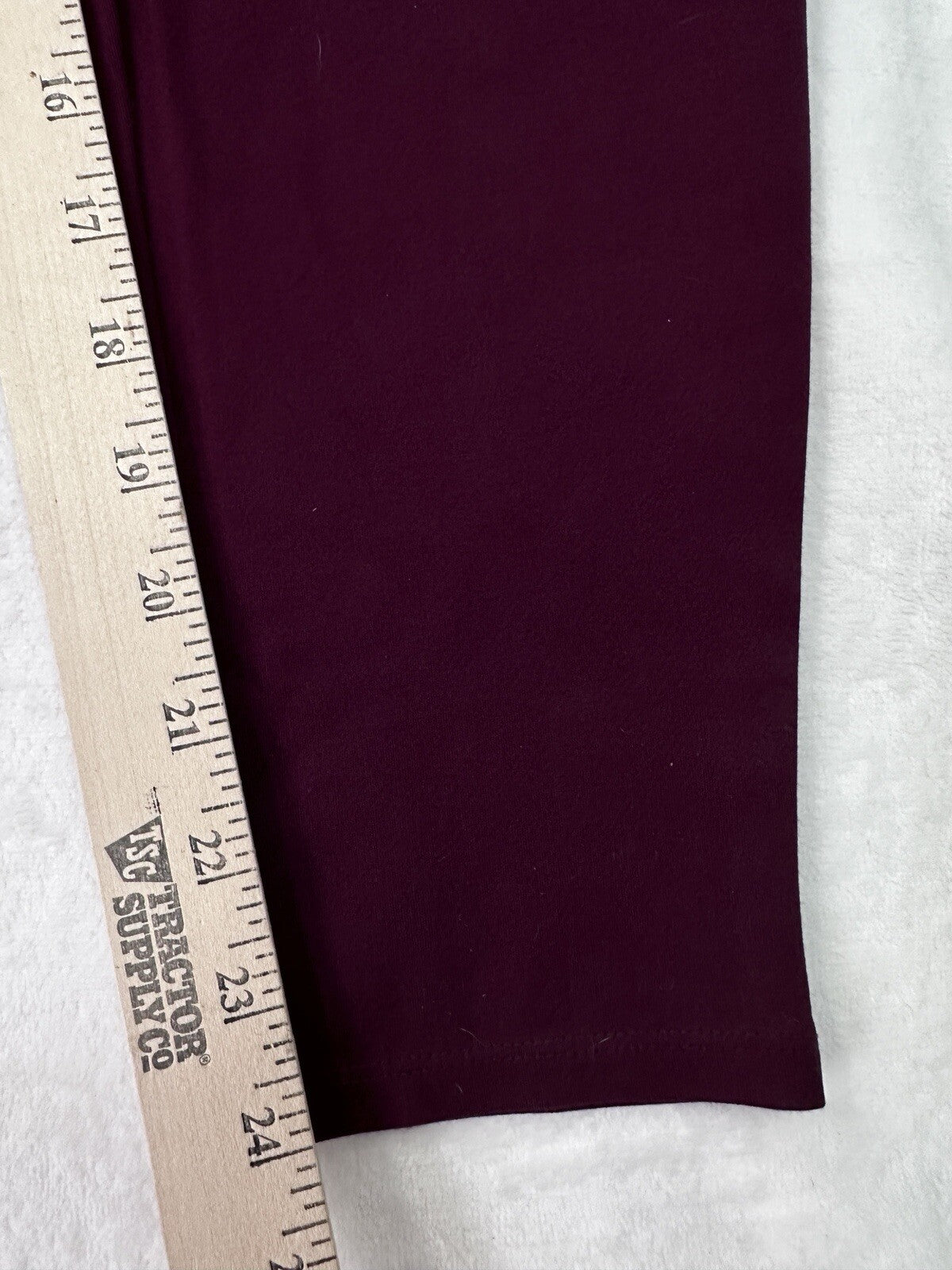 Chicos Size 1 Ponte Leggings Medium Burgundy Pull On Stretch Pants Womens