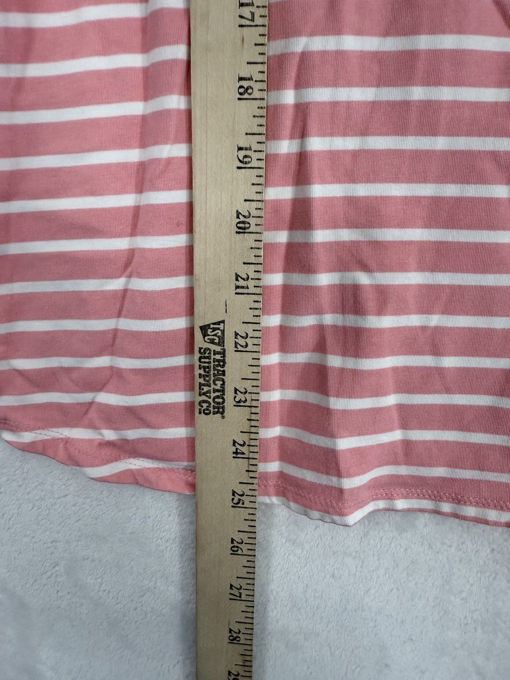 Croft Barrow Medium Tops Pink Striped T Shirt Short Sleeve Tee Women Cotton
