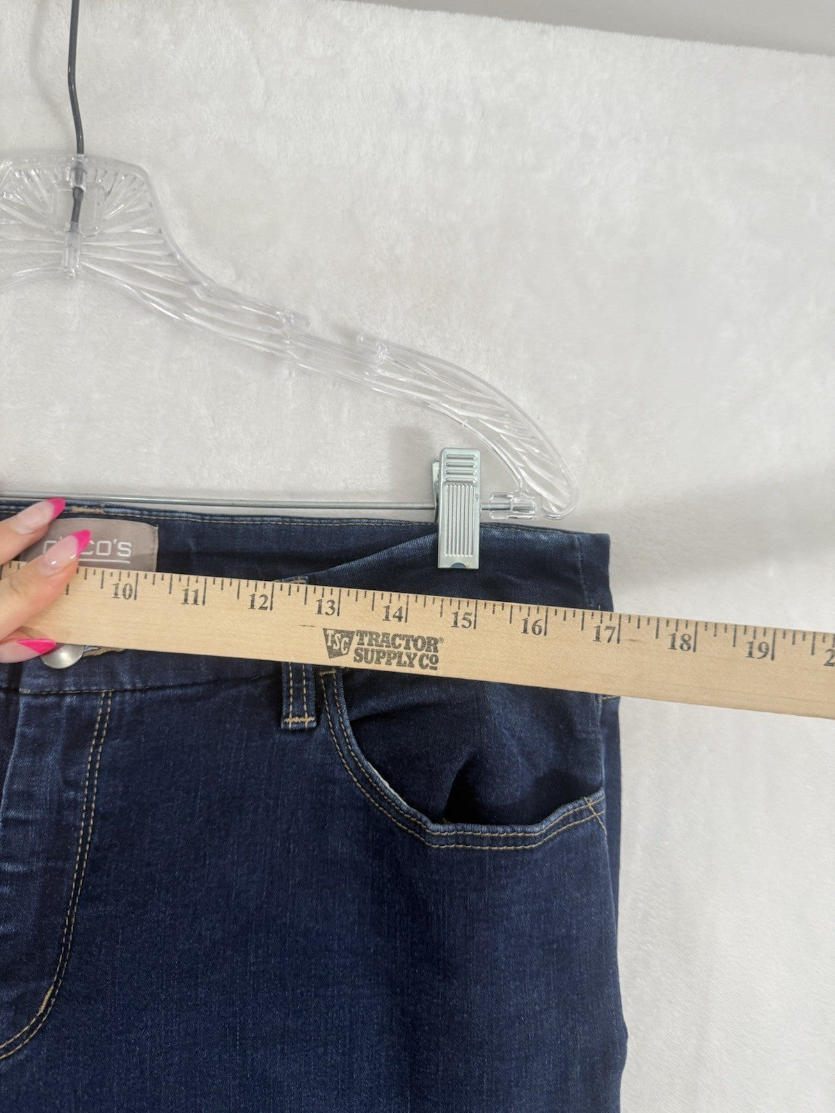 Chicos Size 2 US 12 Jeans Womens Denim Dark Blue