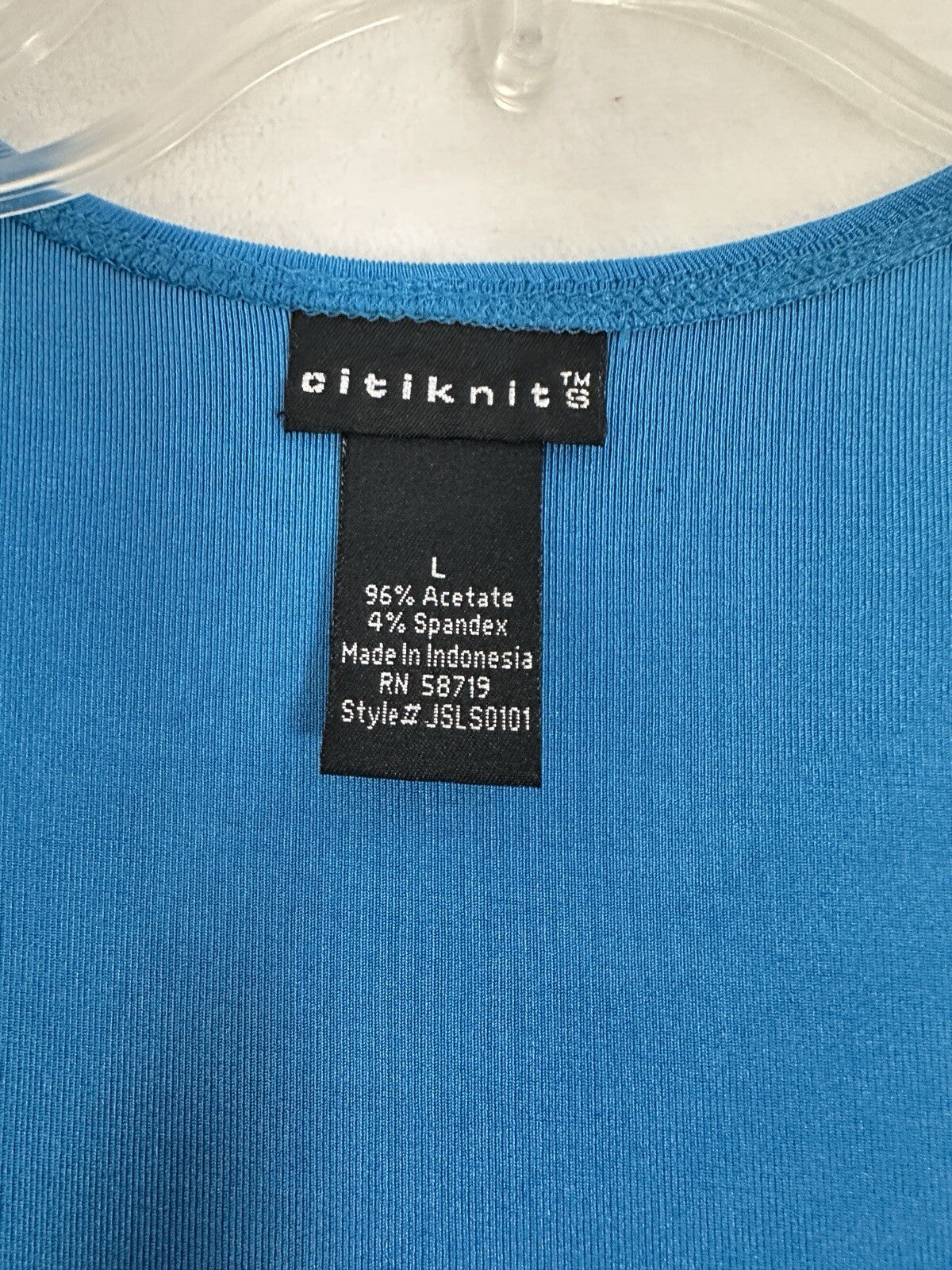 Citiknits Large Cardigan Blue 3/4 Sleeve Embroidered Cuff Womens Open Front