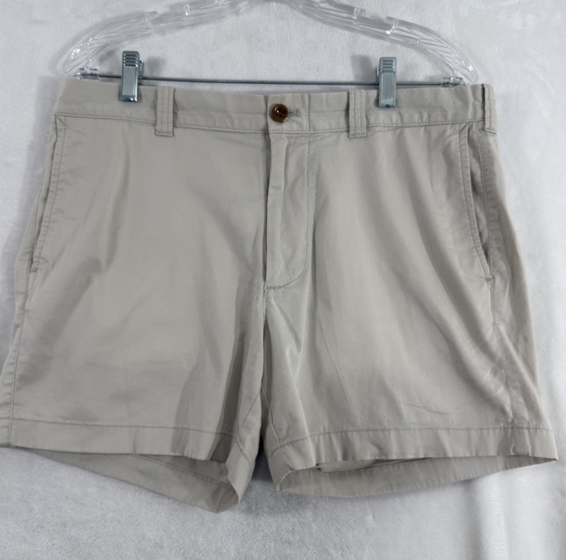 J Crew Flex Chino Shorts 33 Men’s 5” Inseam Khaki Tan Beige