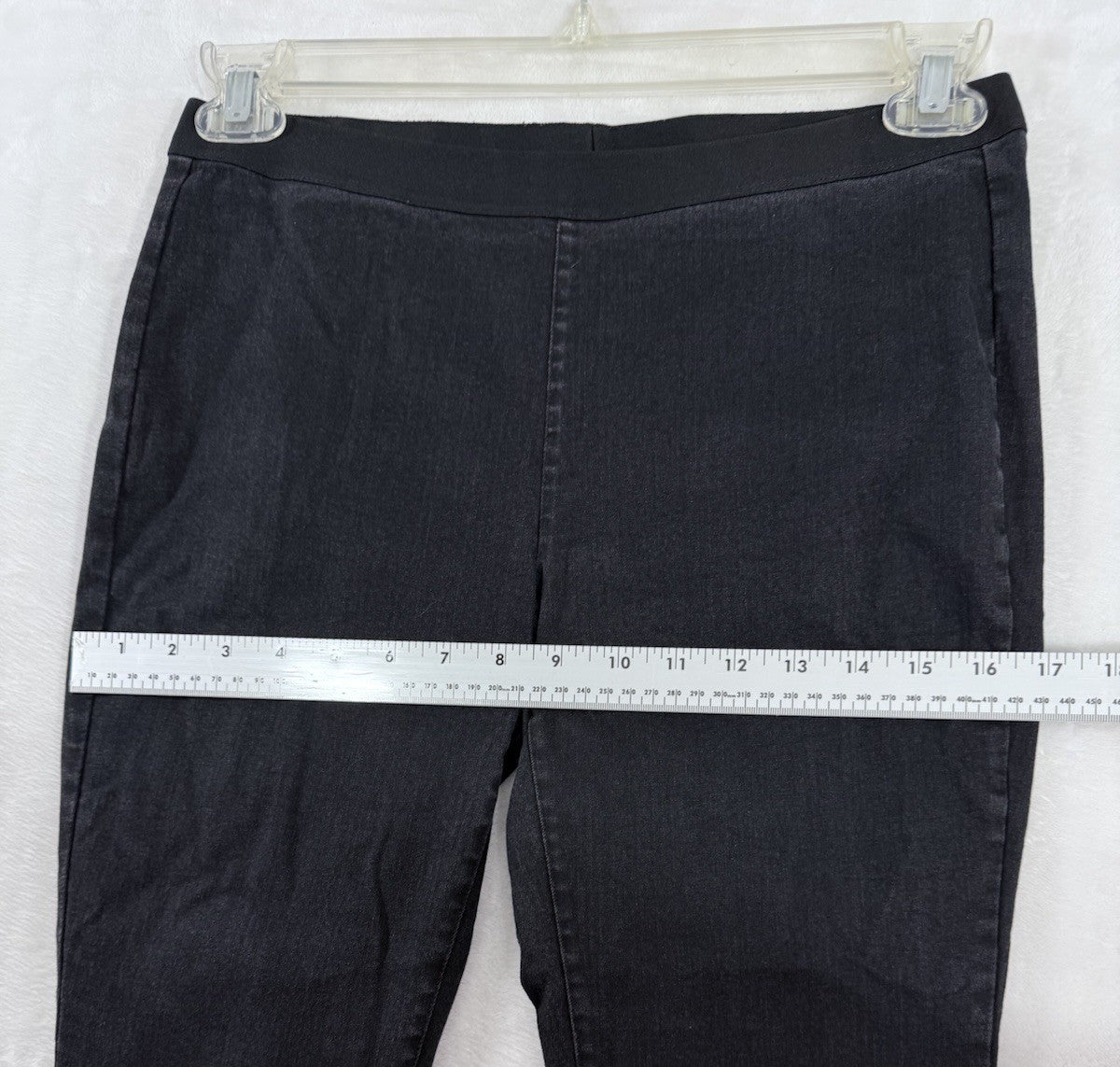 Eileen Fisher Small Petite Black Pull On Jeans Denim Pants Womens SP PP