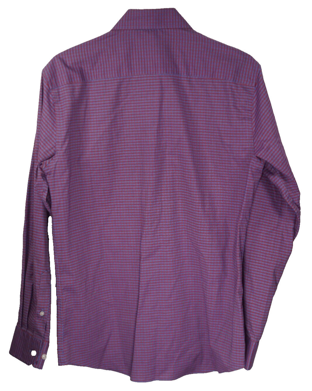 Egara Non Iron Button Up Dress Red Blue Check Shirt Men's Size M Medium