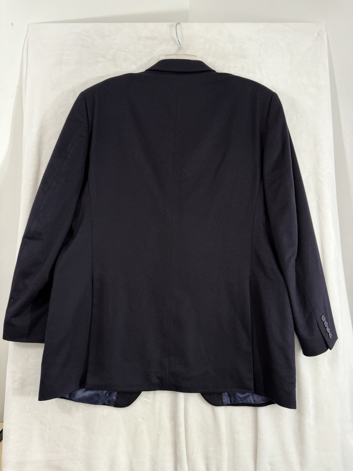 Calvin Klein Cashmere Jacket 44L Navy Blue 44 Long 2 Button Mens Suit Blazer