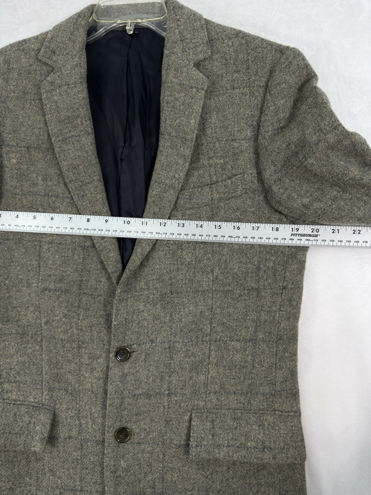 J Crew Ludlow 38R Blazer Wool Plaid British Moon Tweed Jacket Gray Green Mens
