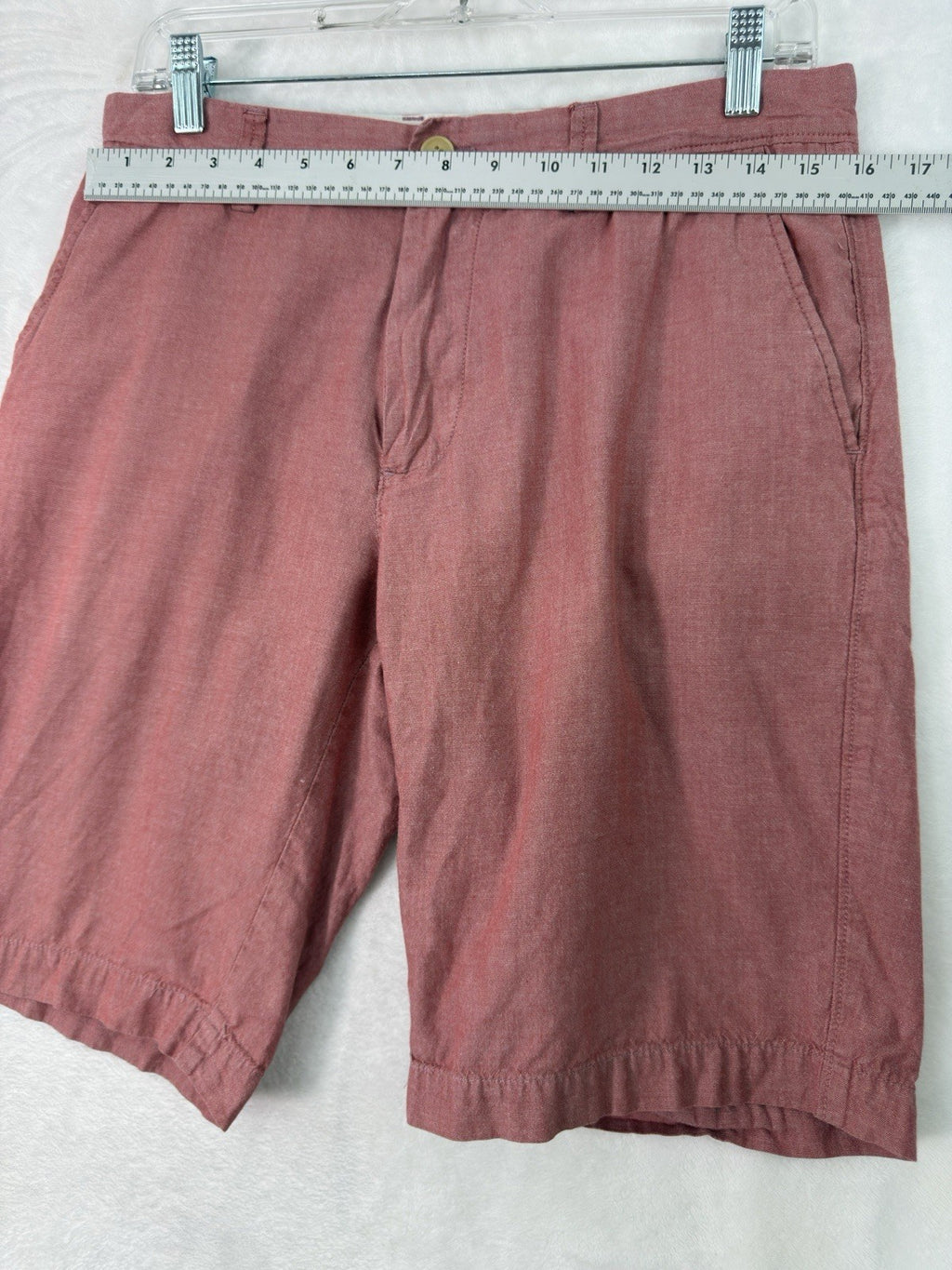 J Crew Shorts 32 Men’s Red 100% Cotton 11” Inseam Men Preppy Flat Front