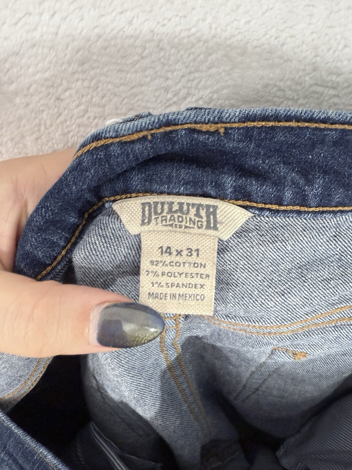 Duluth Trading Jeans Womens 14 X 31 Daily Denim Bootcut Jeans Dark Blue