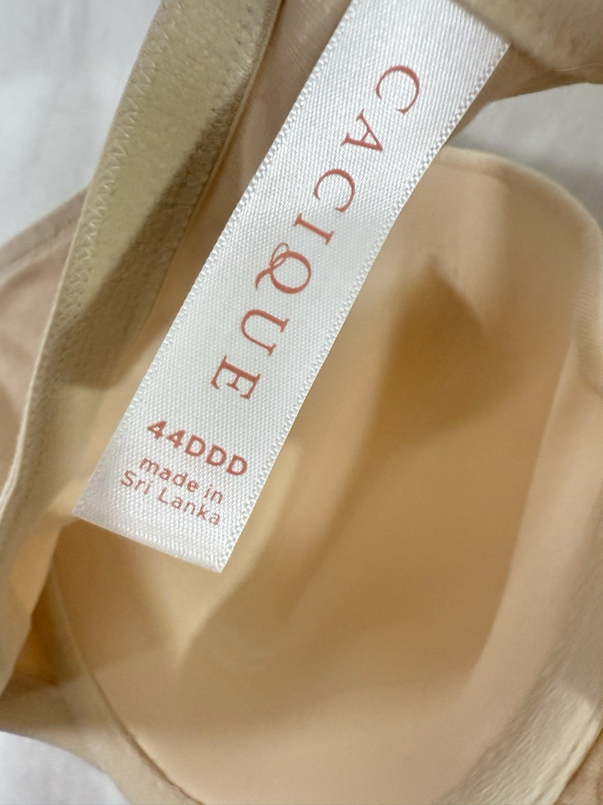 Cacique 44DDD Bra Beige Lightly Lined T-Shirt Underwire Womens Lane Bryant