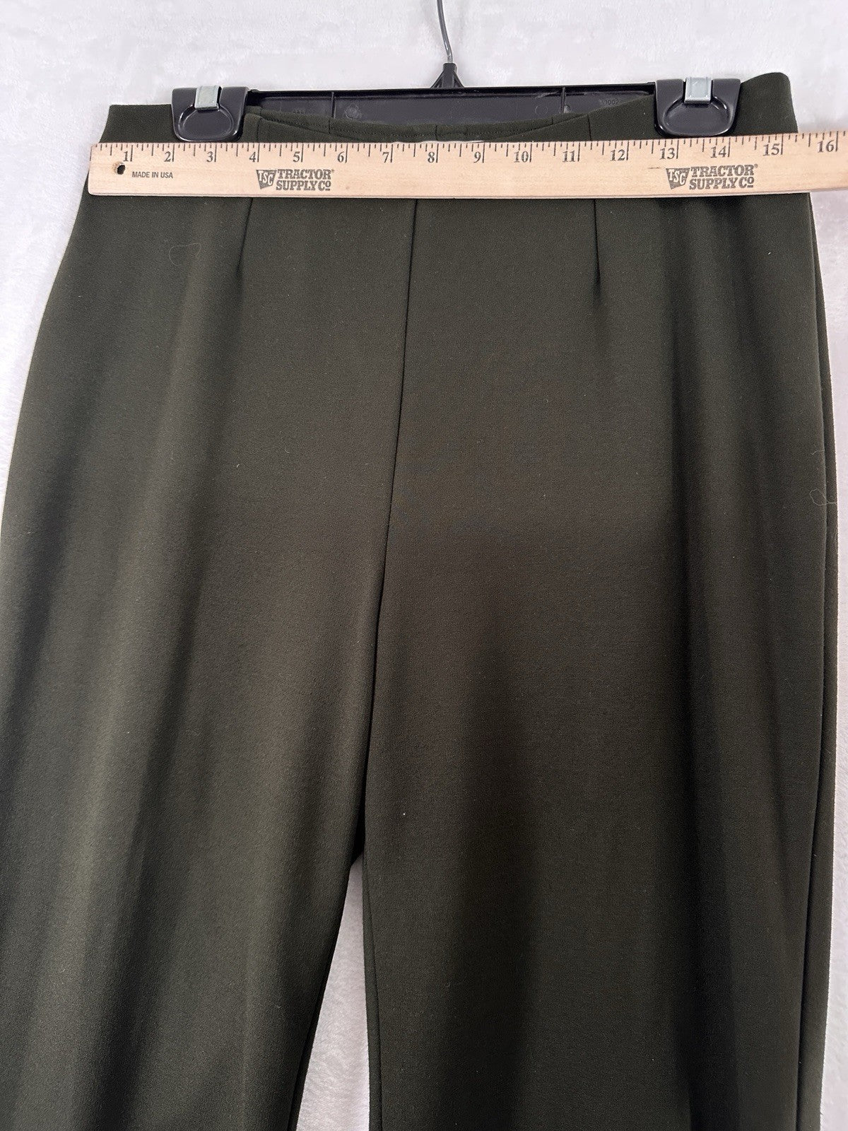 Coldwater Creek Ponte Perfect Holly Trousers Small Petite Green Pull On Pants
