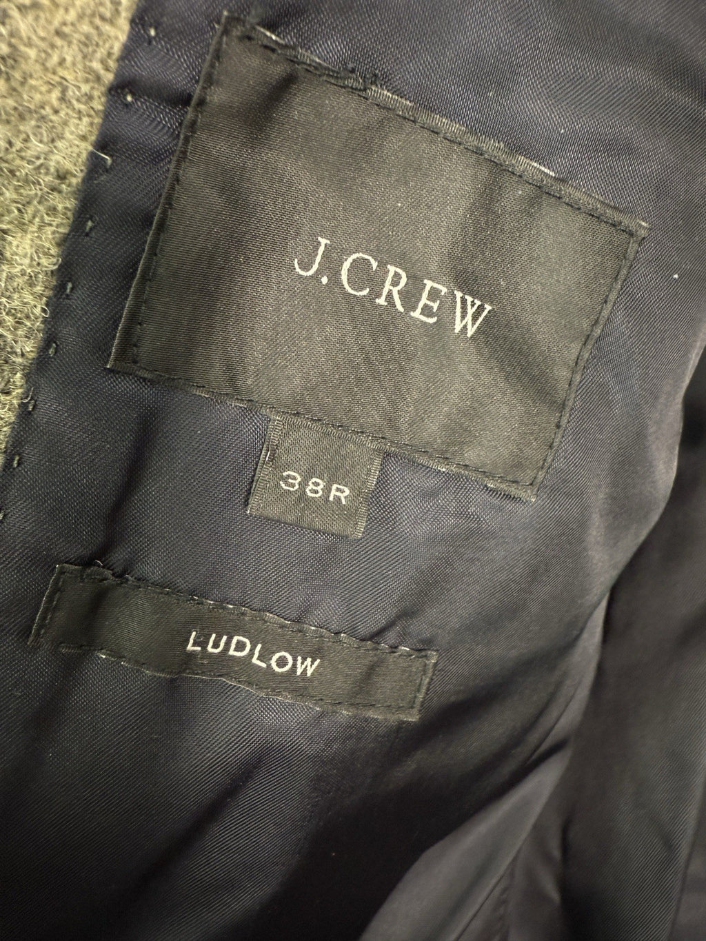 J Crew Ludlow 38R Blazer Wool Plaid British Moon Tweed Jacket Gray Green Mens