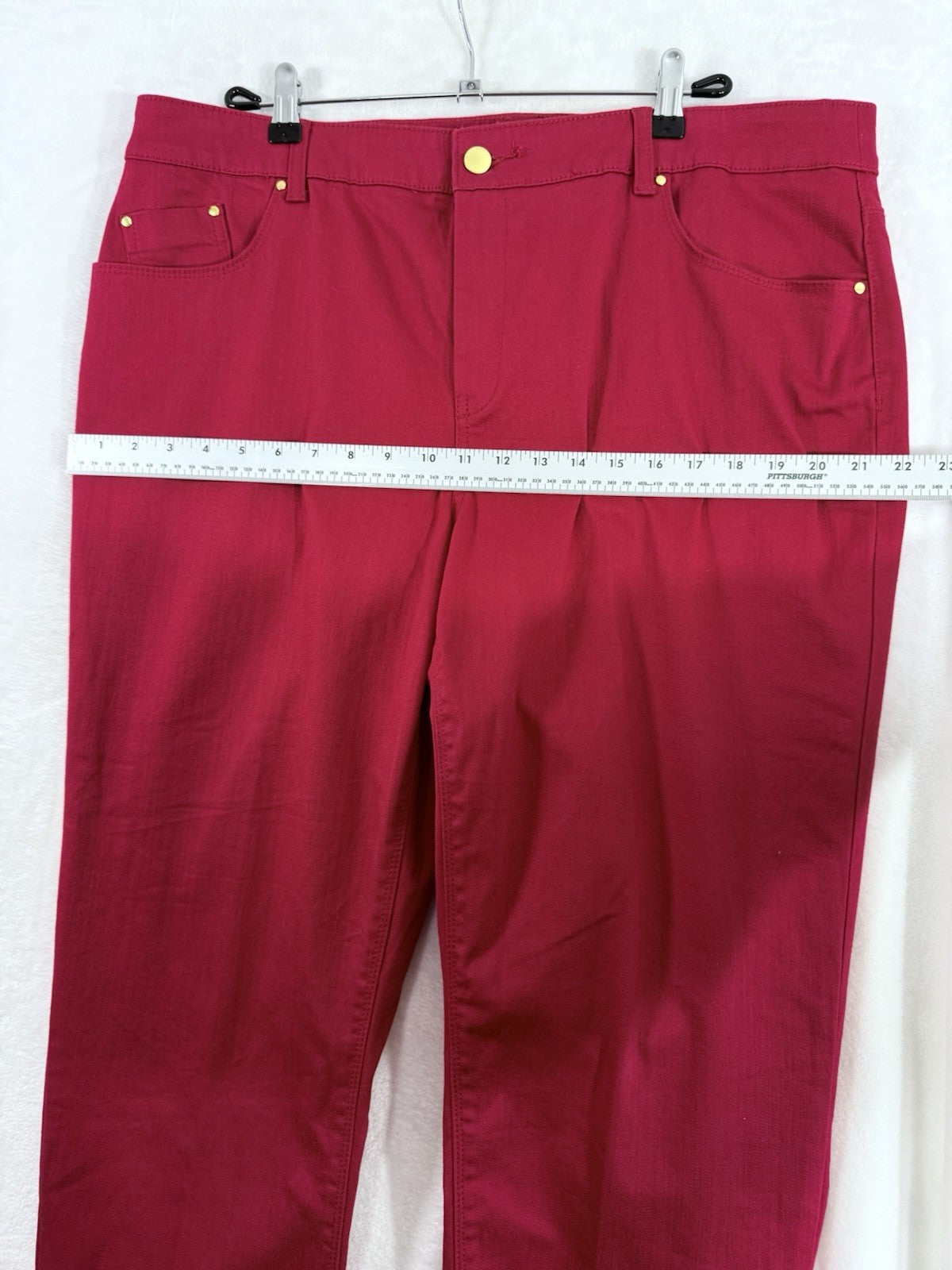 Chicos Platinum Jeans Size 3 Red Skimmer Womens 16