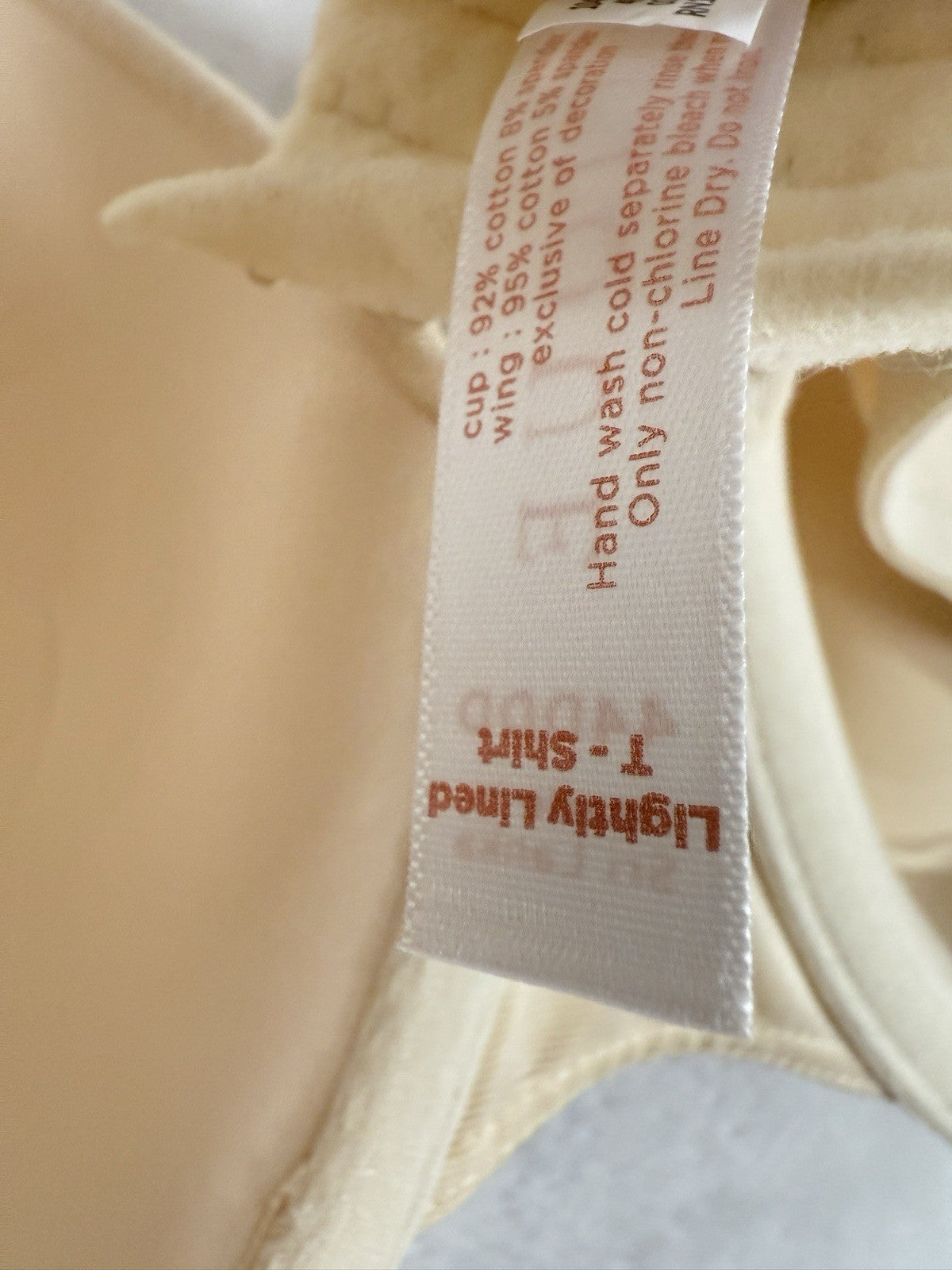 Cacique 44DDD Bra Beige Lightly Lined T-Shirt Underwire Womens Lane Bryant
