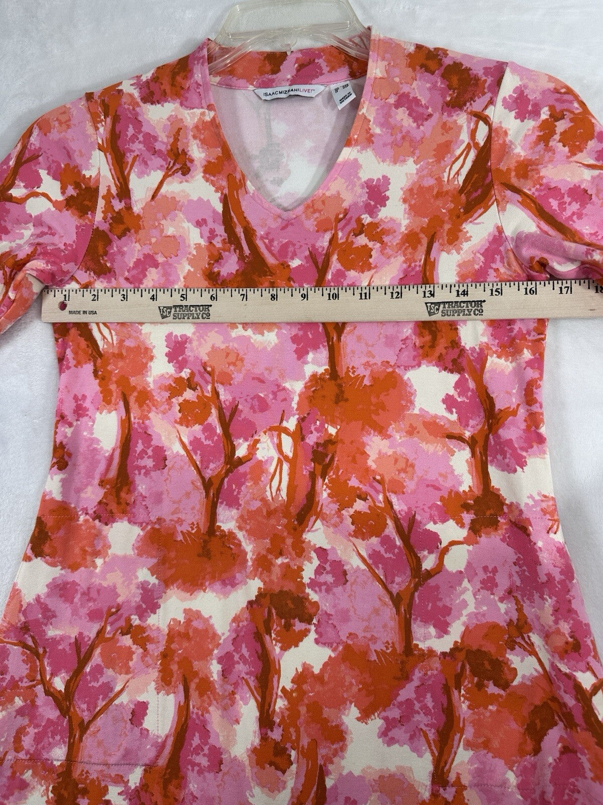 Isaac Mizrahi Live Dress XXS Modal Cotton Knit Pink Swing A Line Short Sleeve
