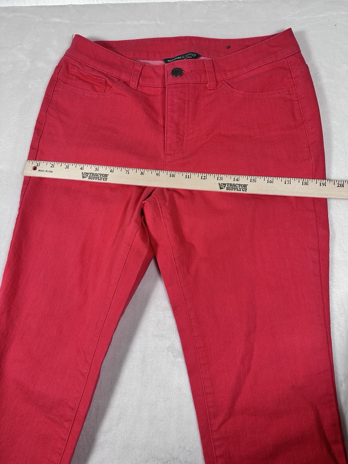 Christopher And Banks Signature Slimming Jeans Size 6 Coral Pink Skinny Denim
