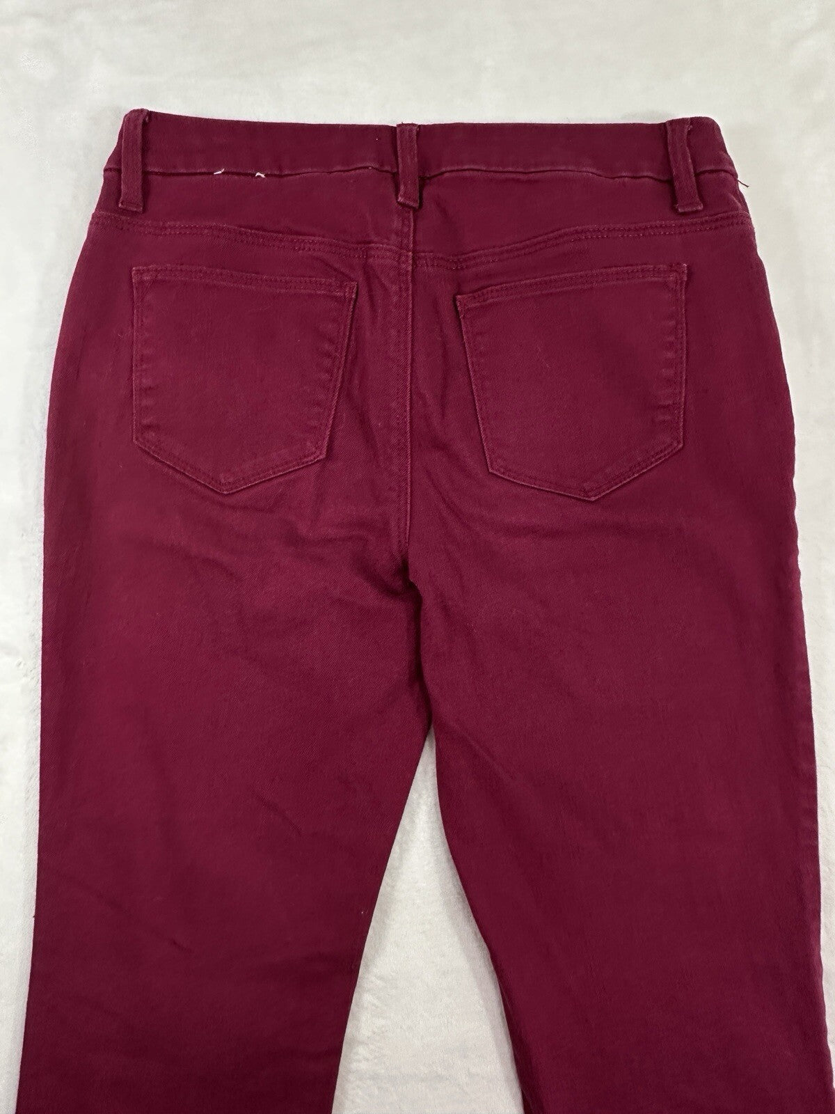 Chicos Jeans 00 US 2 Perfect stretch Girlfriend Slim Leg Ankle Jeans Berry Red