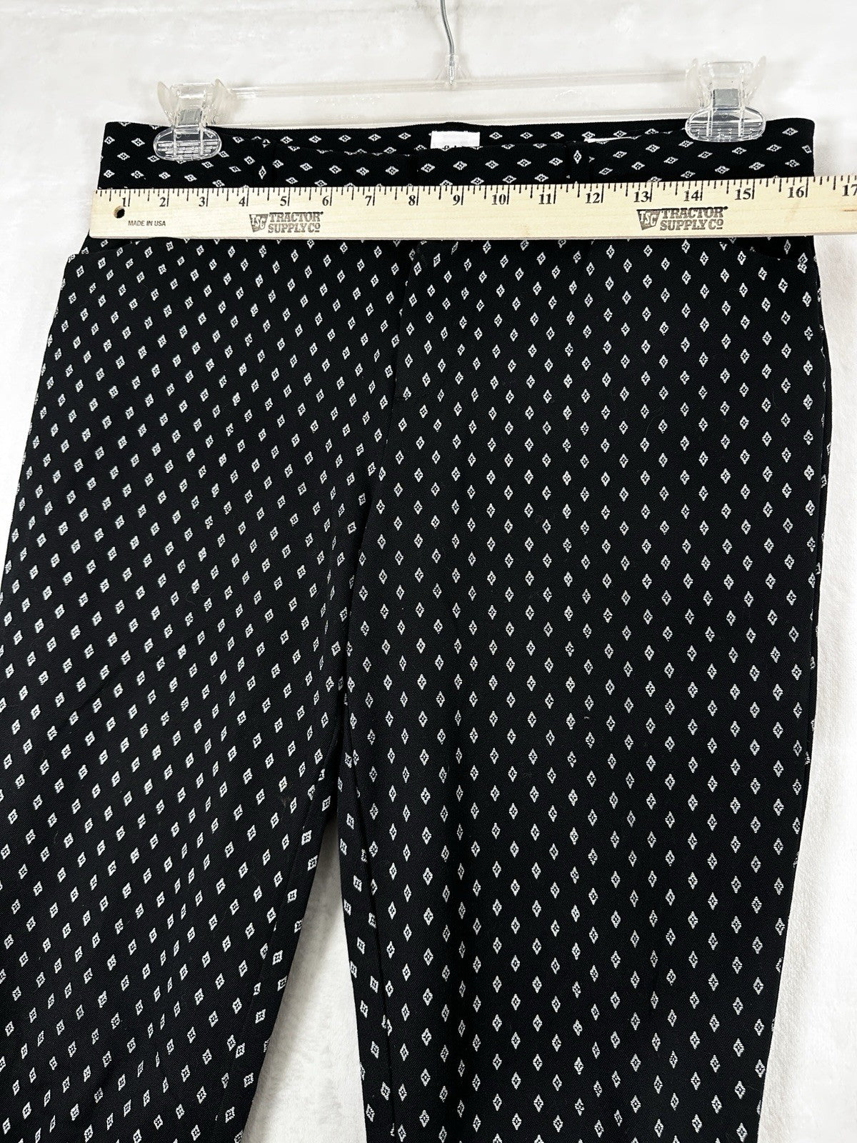 Gap Signature Skinny Ankle Pants 8 Navy Blue Diamond Print Womens