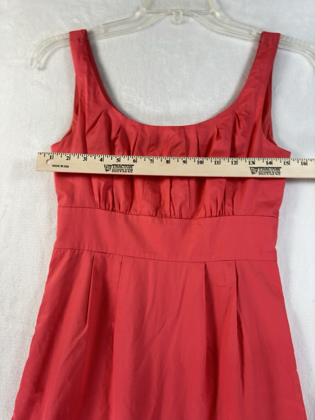 J Crew Dress 2 Sleeveless 100% Cotton Coral Pink Knee Length Lined Short