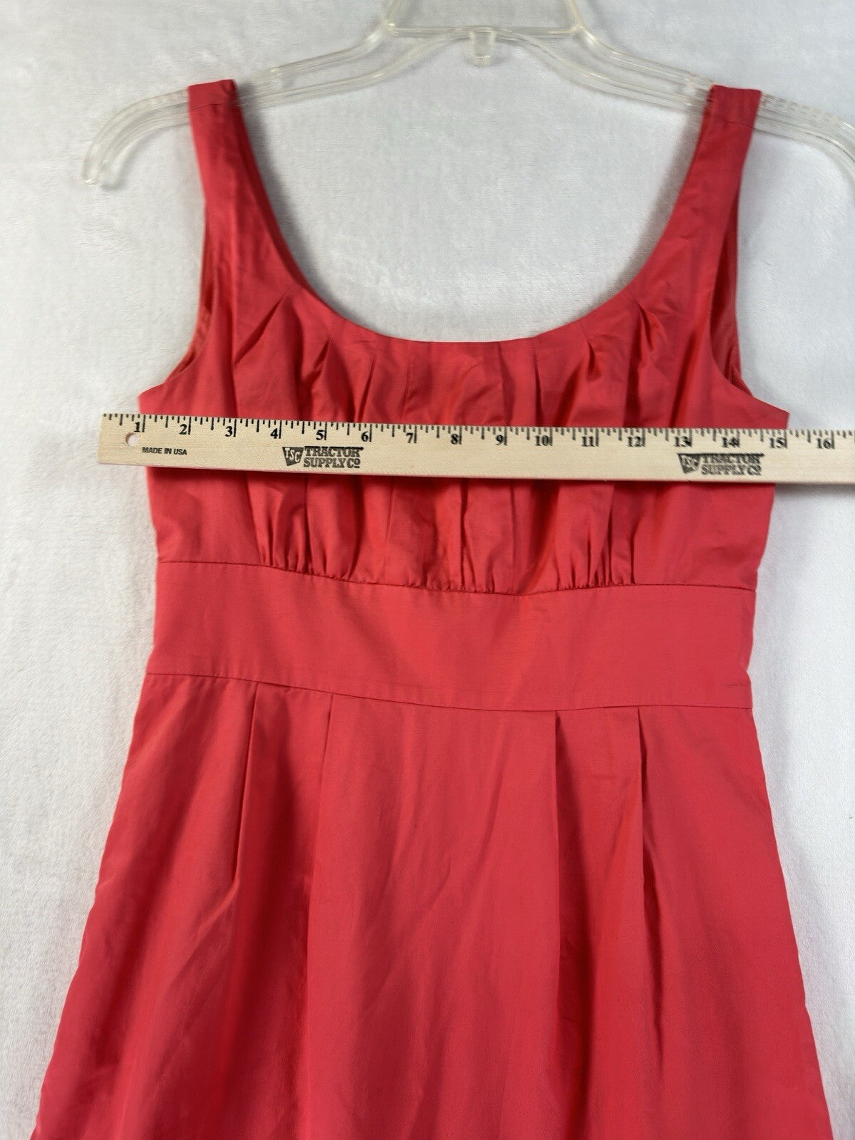J Crew Dress 2 Sleeveless 100% Cotton Coral Pink Knee Length Lined Short