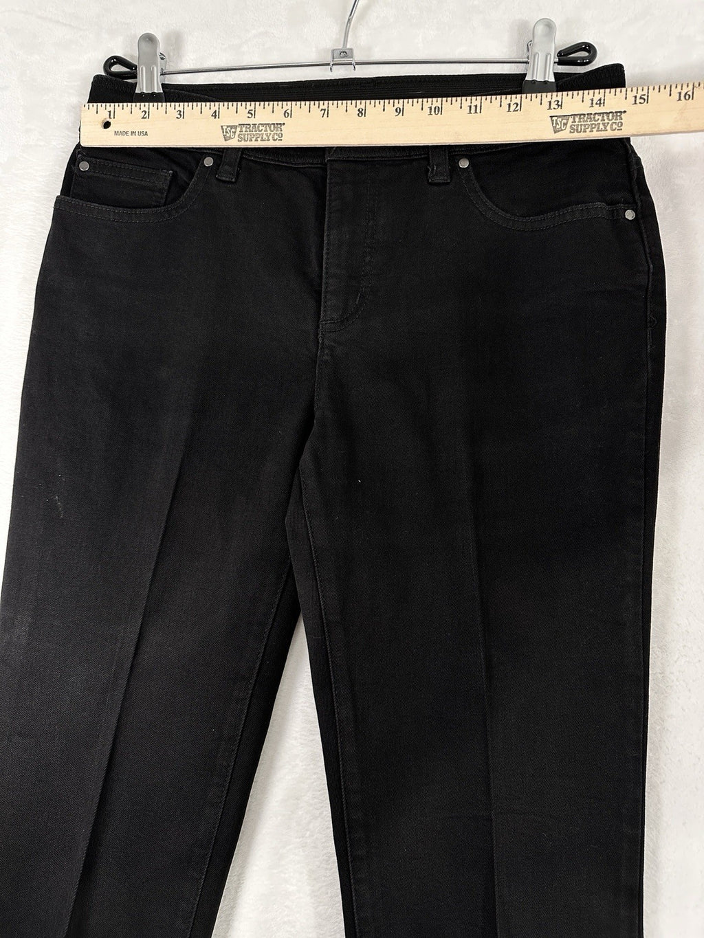 Chicos Fabulously Slimming 00 Short Jeans Black Denim Womens