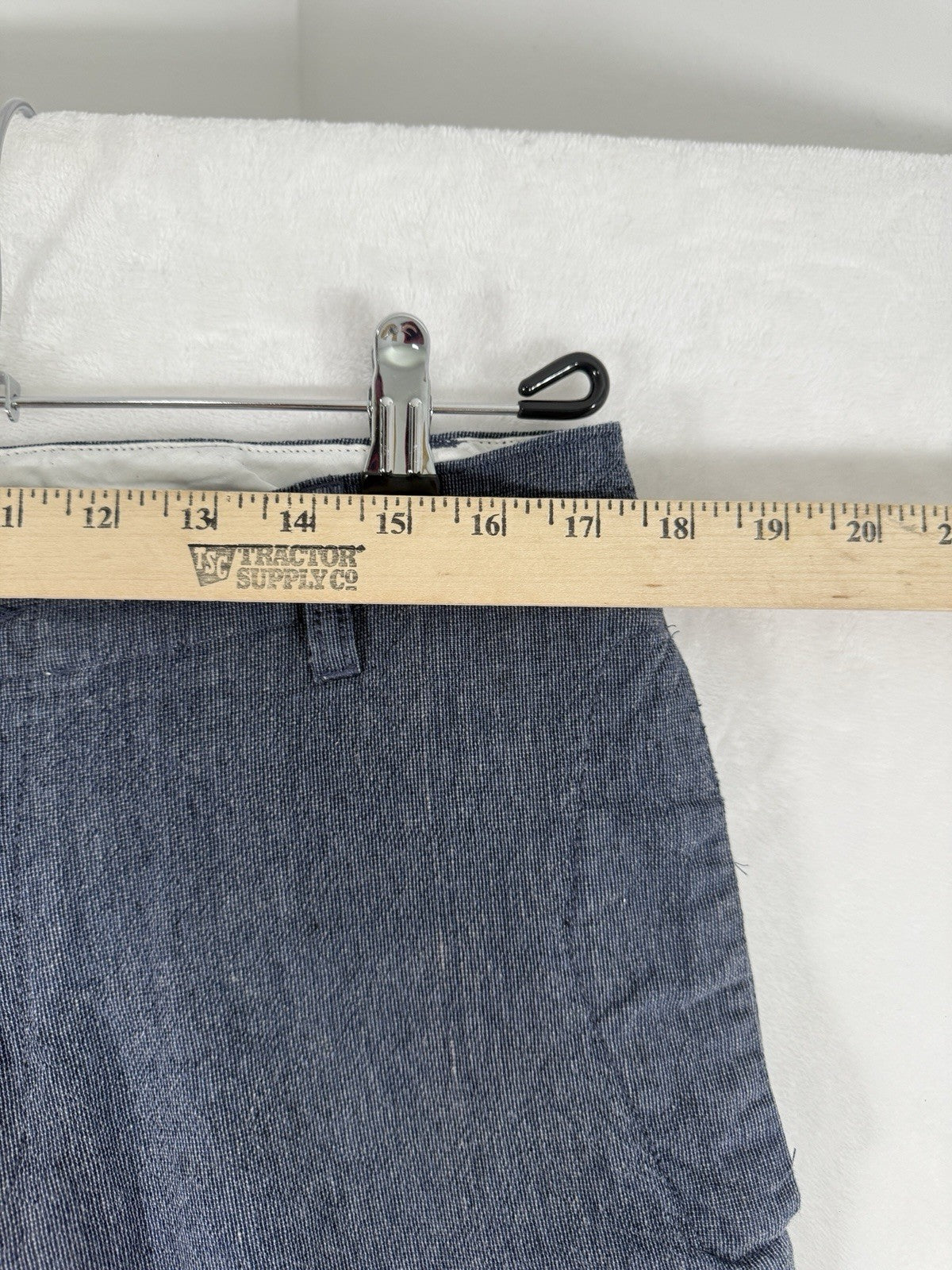 J Crew Linen Cotton Beach Shorts Mens 34 Blue Flat Front