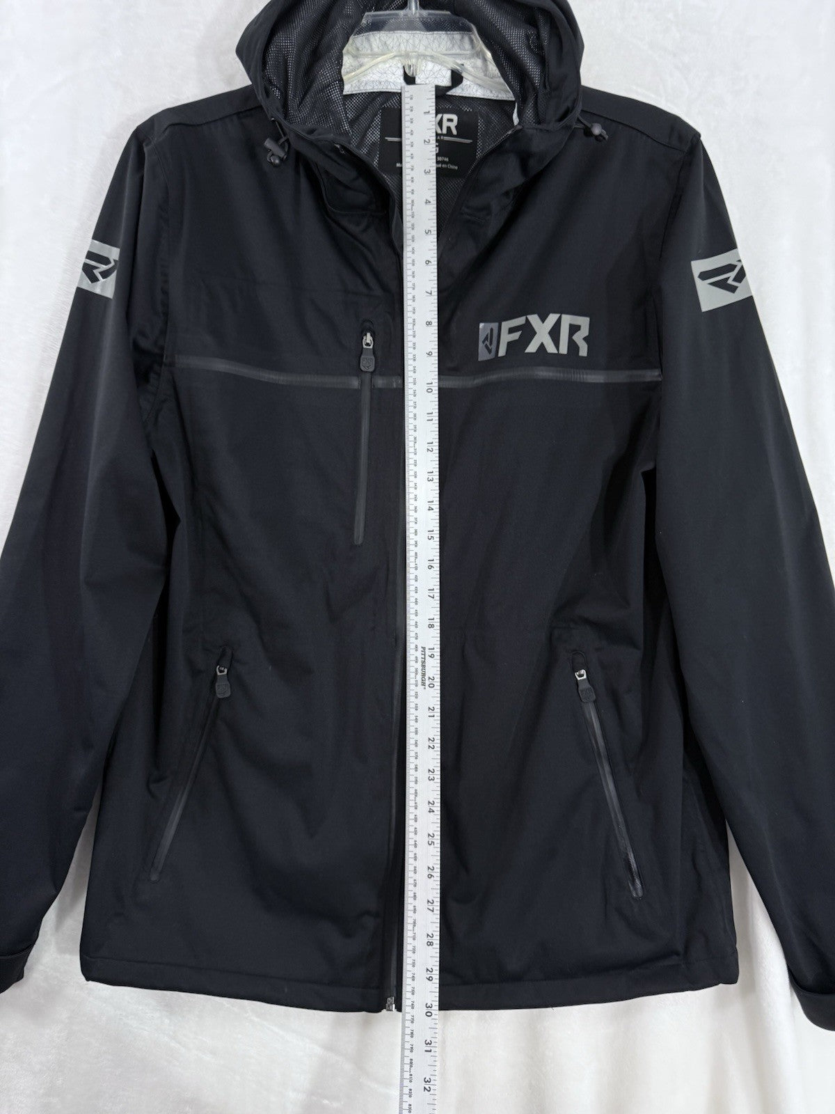 FXR Jacket Large Men’s Black Force Dual Laminate Hooded Waterproof