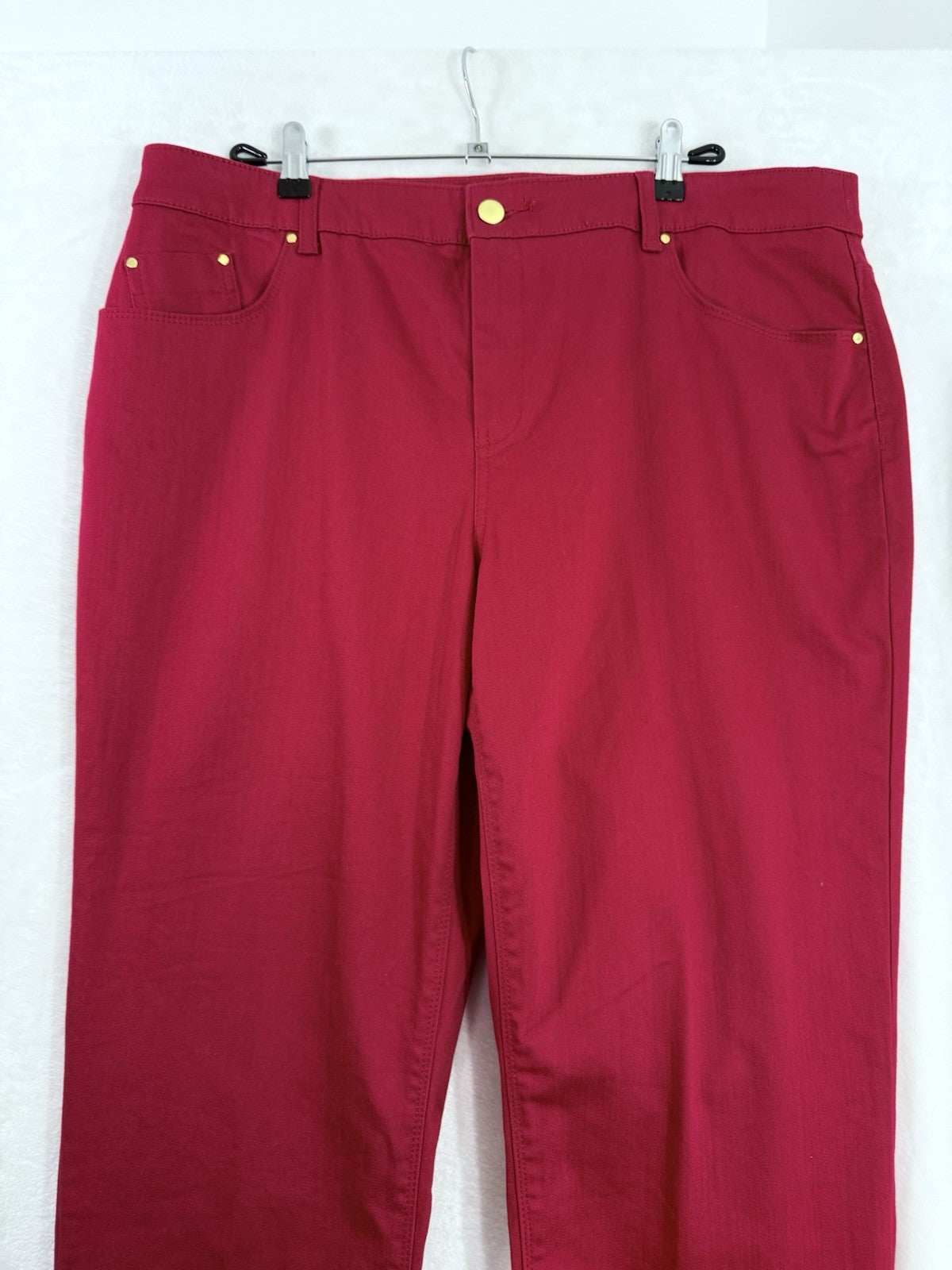Chicos Platinum Jeans Size 3 Red Skimmer Womens 16