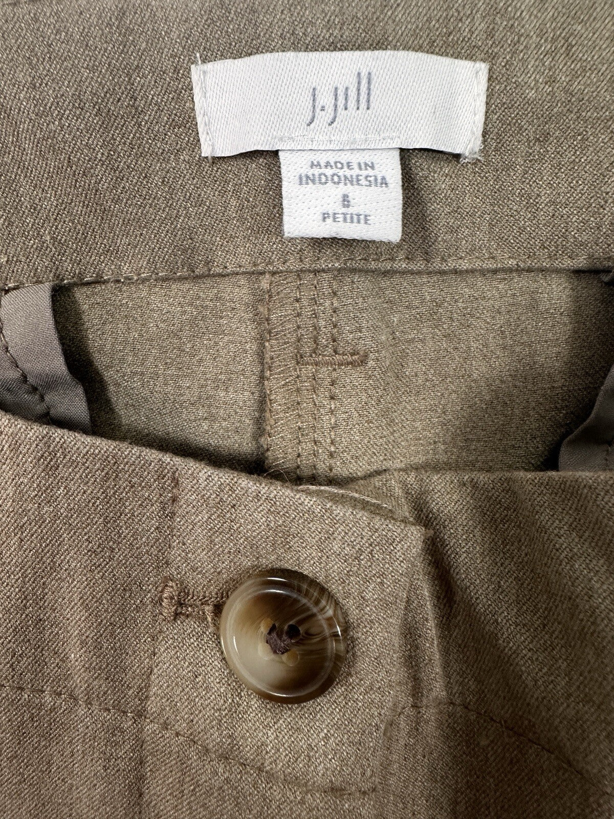 J Jill Dress Pants Size 6 Petite 6P Beige Tan Straight Leg Womens