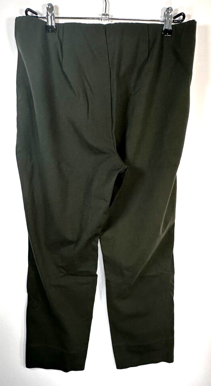J Jill Ponte Pants Medium Petite Slim Leg Green