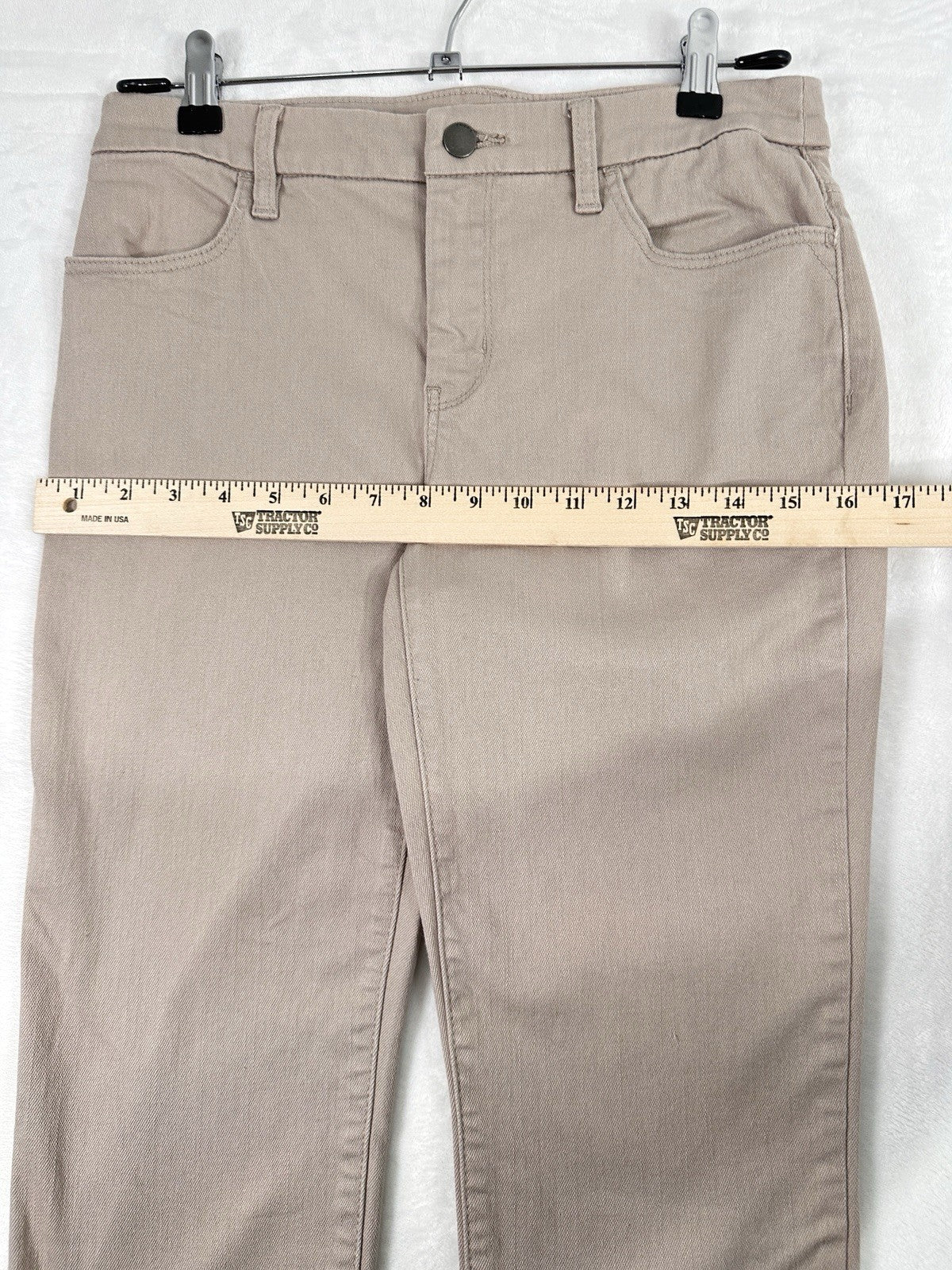 Chicos Jeans 00 US 2 Beige Perfect Stretch Girlfriend Slim Leg Ankle Womens