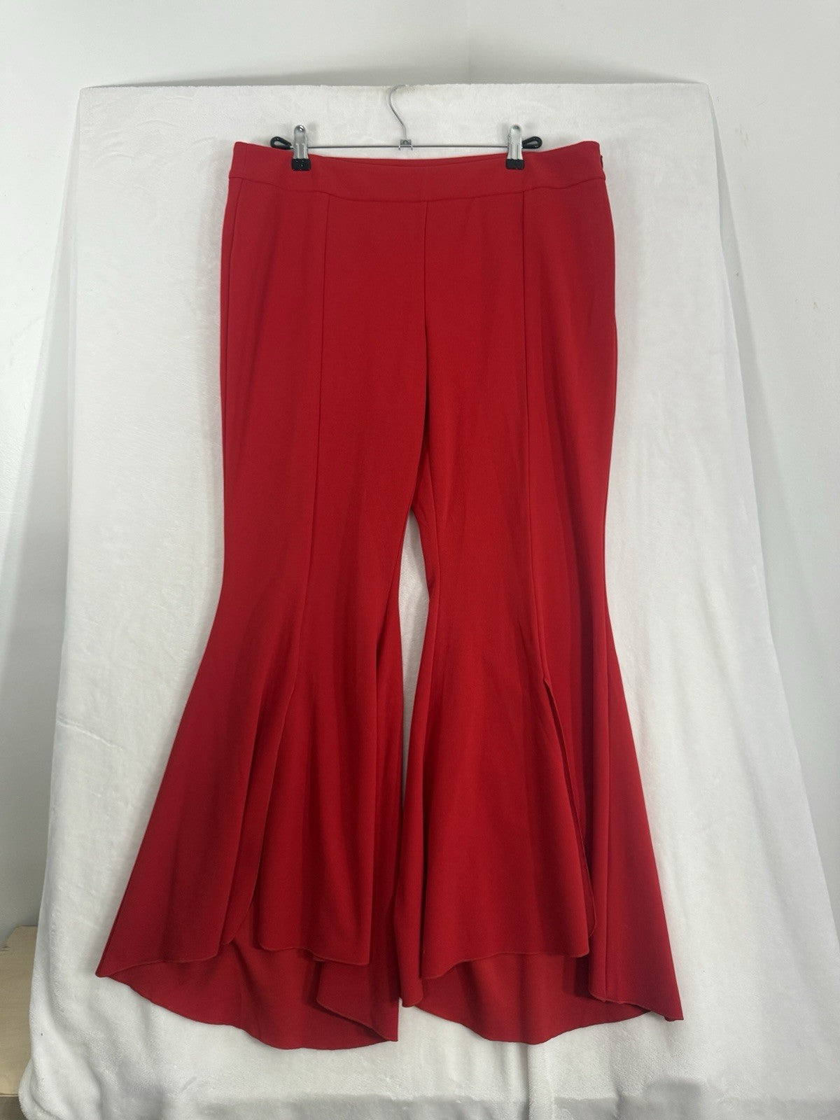 Inc Size 16 Flare Leg Pants Red Womens International Concepts High Low Split