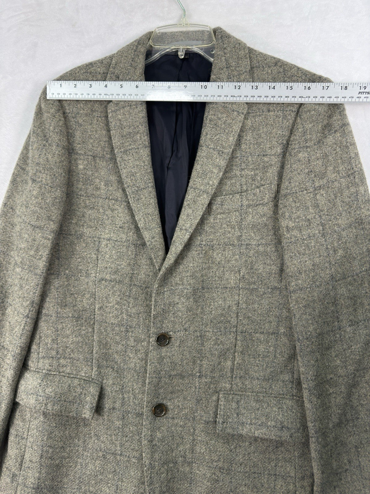 J Crew Ludlow 38R Blazer Wool Plaid British Moon Tweed Jacket Gray Green Mens