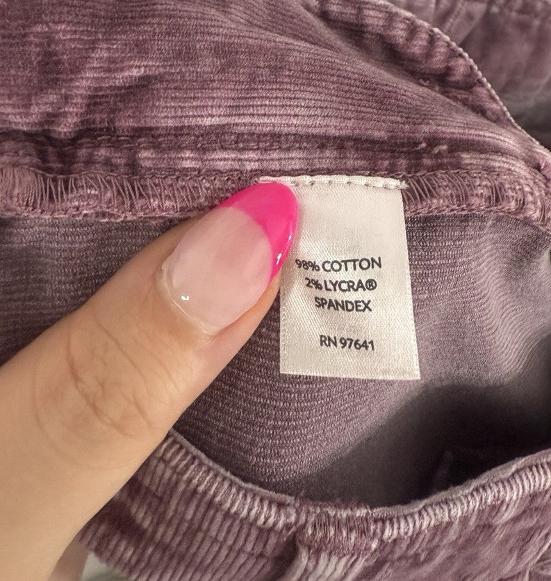 J Jill Skirt Size 6 Rose Pink Corduroy Cargo A Line Short Pockets Womens
