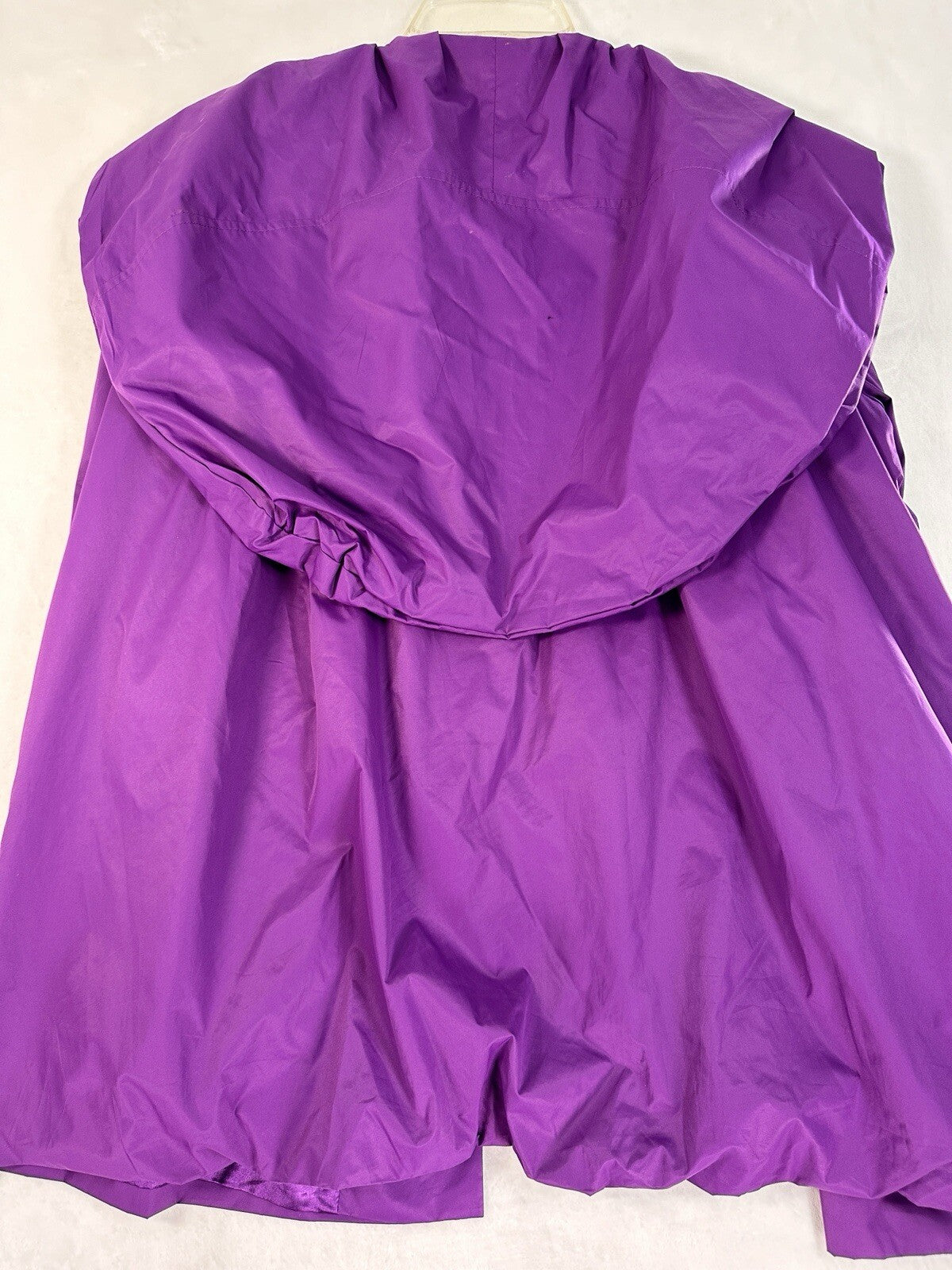 Dennis Basso Jacket Medium Purple Windbreaker Womens Check Out The Hood On This!
