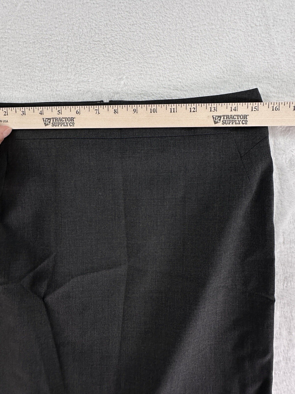 Ann Taylor Skirt 4 Summer Weight Wool Gray Pencil Read Zip Knee Length Lined
