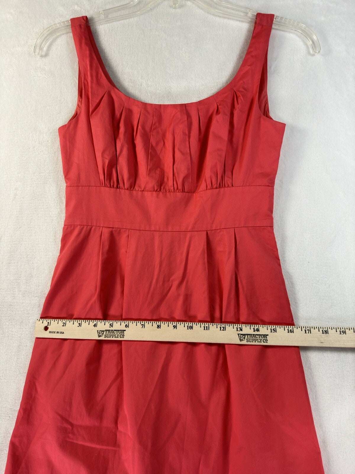 J Crew Dress 2 Sleeveless 100% Cotton Coral Pink Knee Length Lined Short