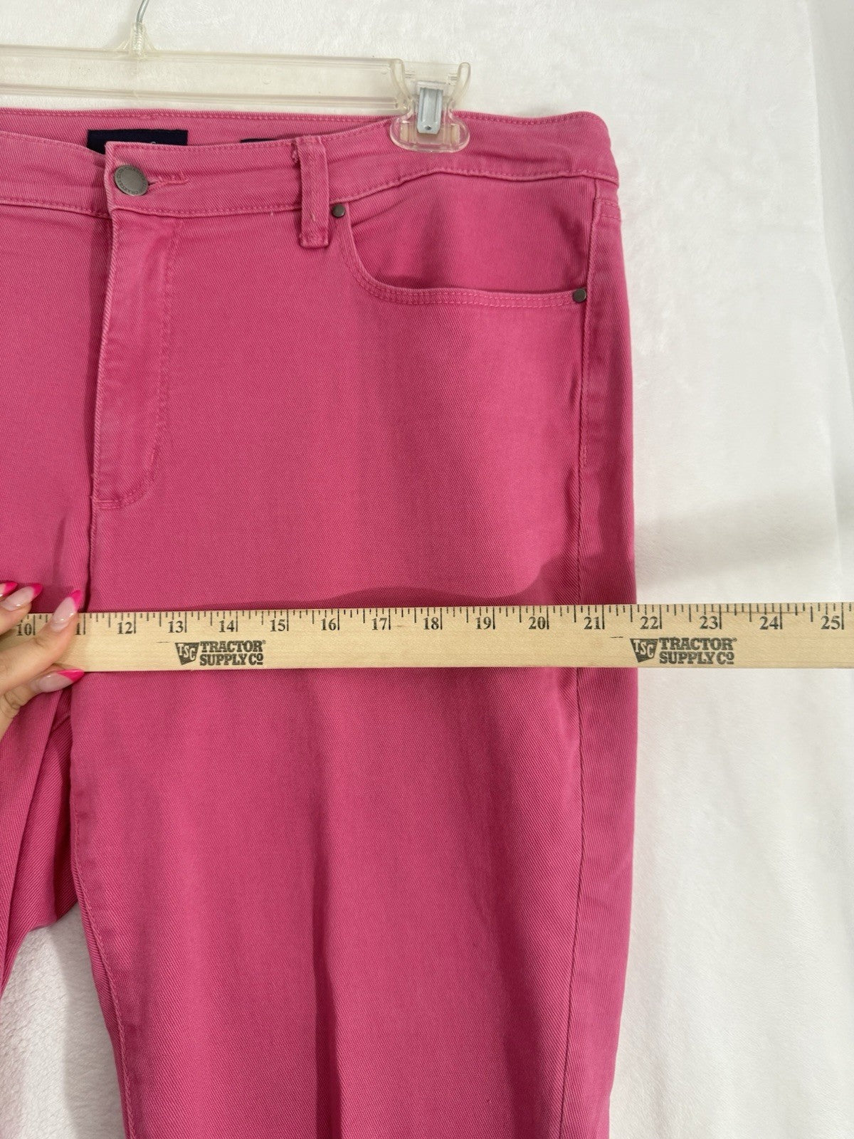 Charter Club 16 Jeans Lexington Straight Leg Pink Denim Womens