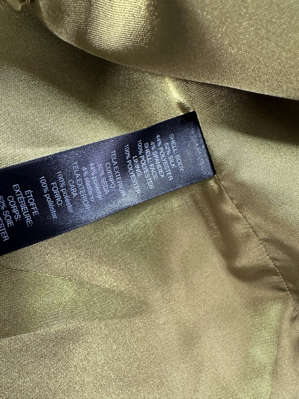 Chicos Travelers Size 2 Jacket Green Silk Structured Funnel Neck Full Zip Medium