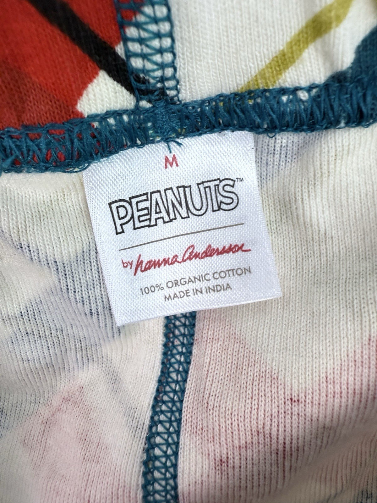 Hanna Andersson Pajamas Medium Women Pajama Pants Plaid Red Green Peanuts PJ