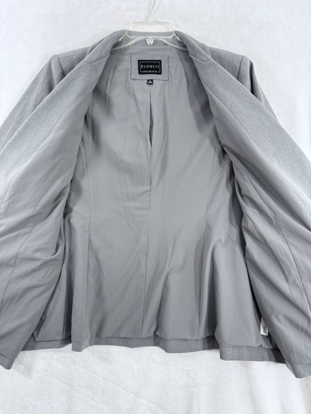 Eloquii 18 Premier Jacket Gray Blazer 1 Button Plus Size Womens