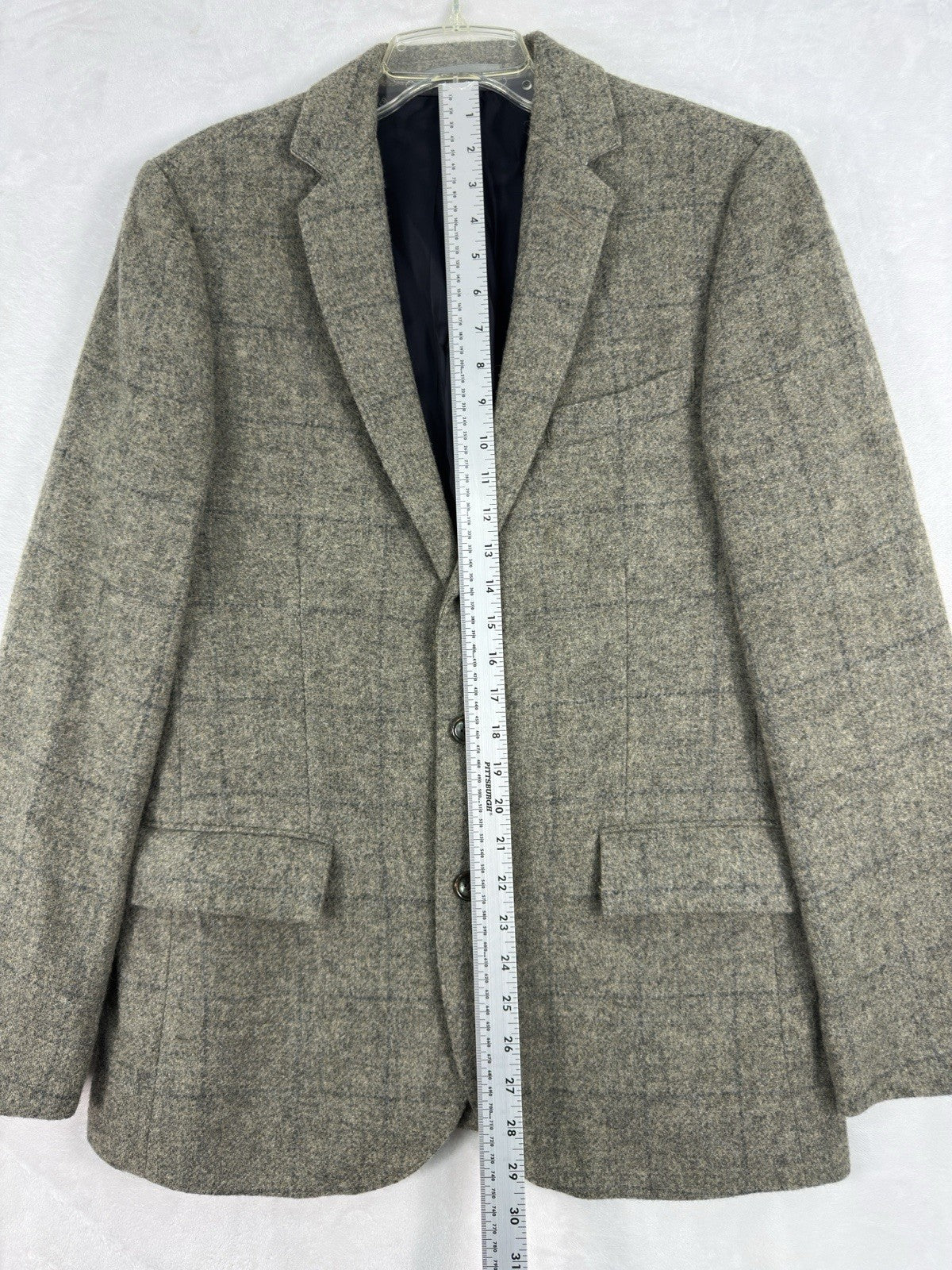 J Crew Ludlow 38R Blazer Wool Plaid British Moon Tweed Jacket Gray Green Mens