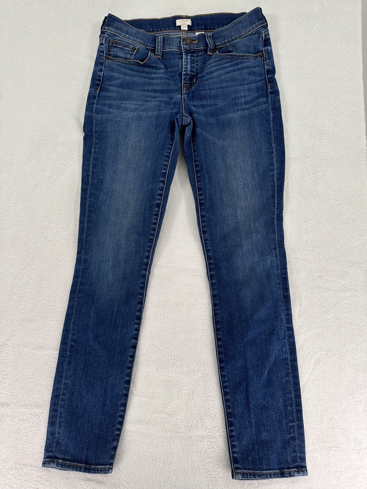J Crew Jeans 26/ 28 Stretch Skinny Ankle Womens Medium Blue Denim 27” Inseam
