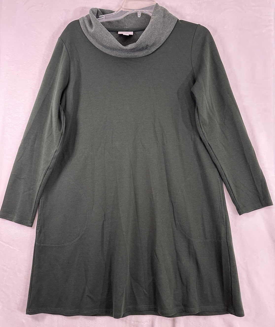 J Jill Pure Jill Cowl Neck Tunic Top Medium Petite Green Knit Tops Womens MP