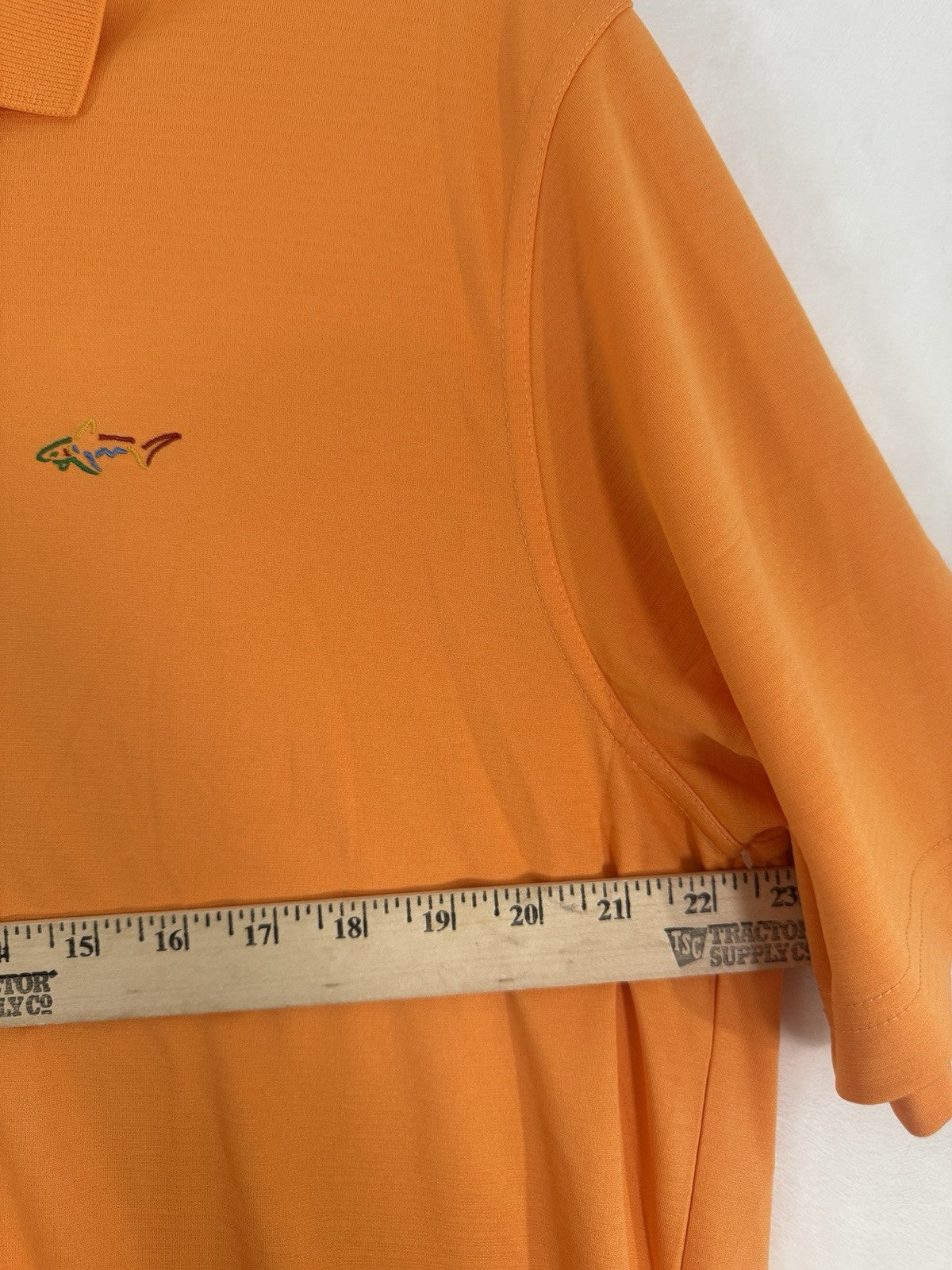 Greg Norman Golf Shirts Large Men’s Polo Short Sleeve Orange Play Dry