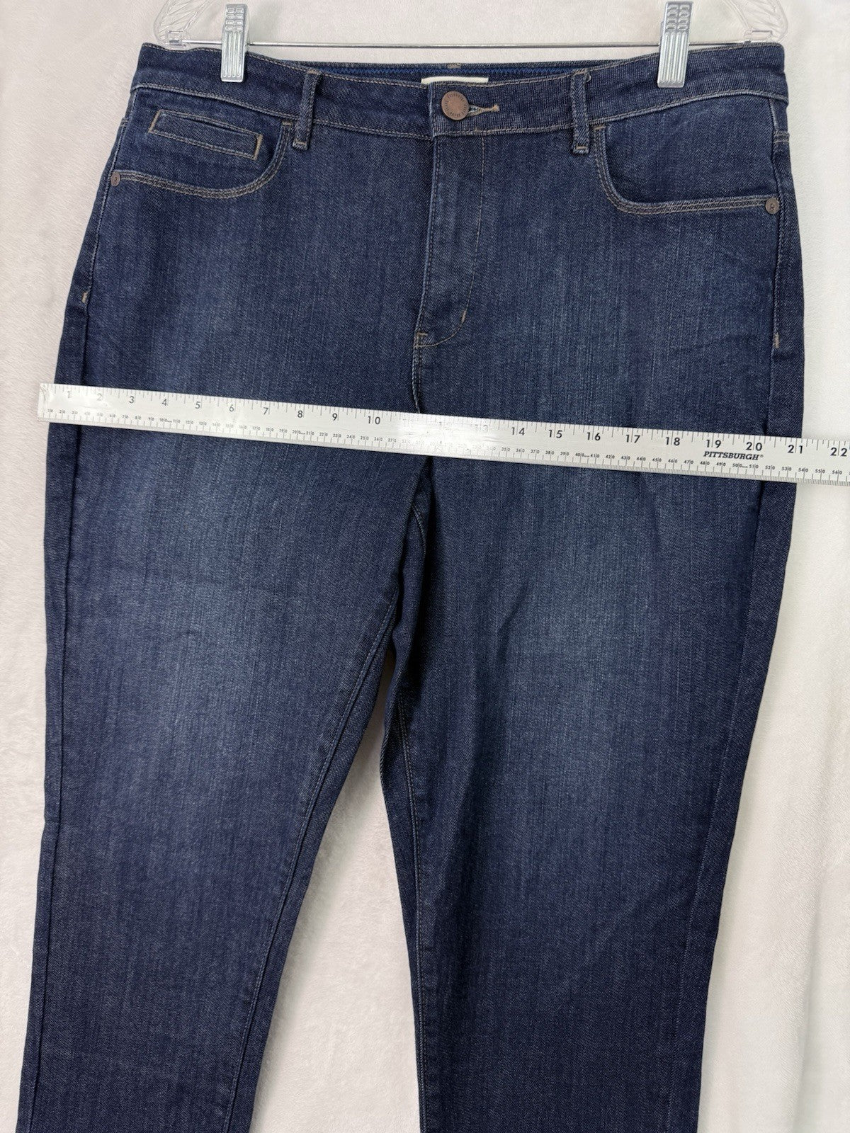 Coldwater Creek Jeans 14 Crop Dark Blue Cropped ShapeMe Denim Womens