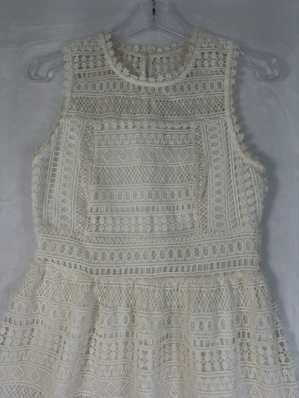 Eri Ali Lilou Trumpet Dress 6 Ivory White Wedding Boho Sleeveless Maxi *FlawRead