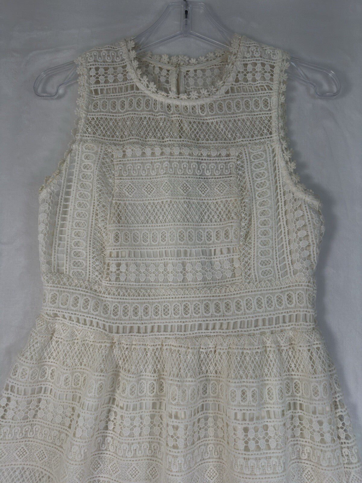 Eri Ali Lilou Trumpet Dress 6 Ivory White Wedding Boho Sleeveless Maxi *FlawRead