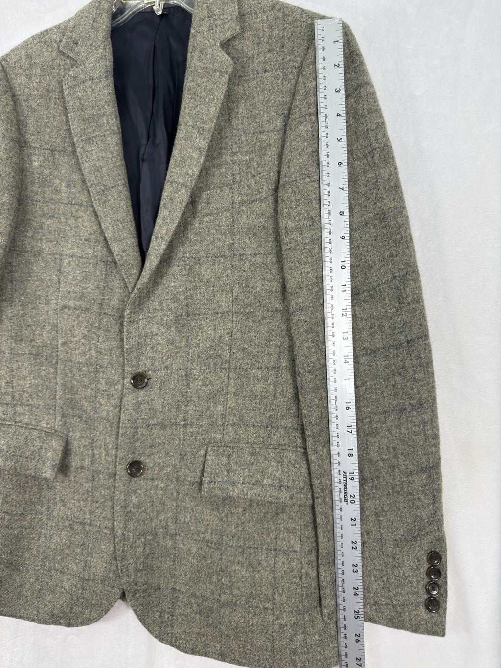 J Crew Ludlow 38R Blazer Wool Plaid British Moon Tweed Jacket Gray Green Mens