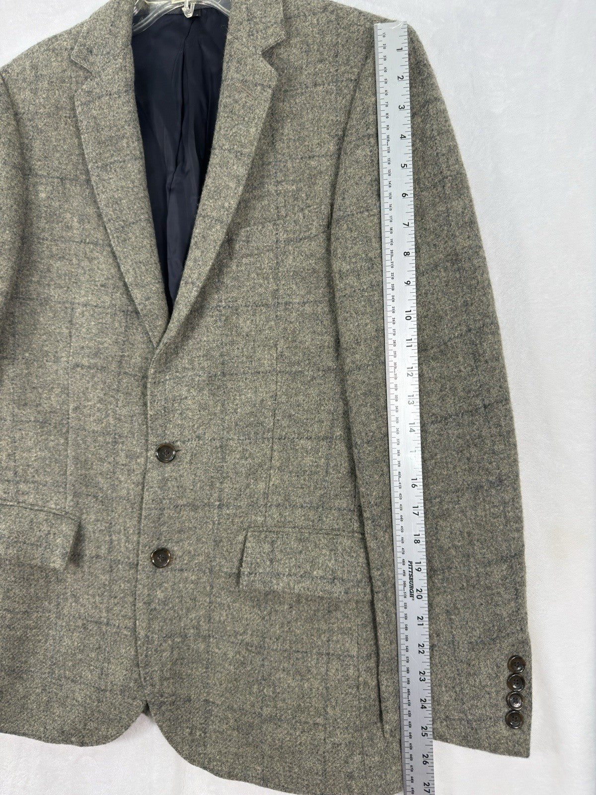 J Crew Ludlow 38R Blazer Wool Plaid British Moon Tweed Jacket Gray Green Mens