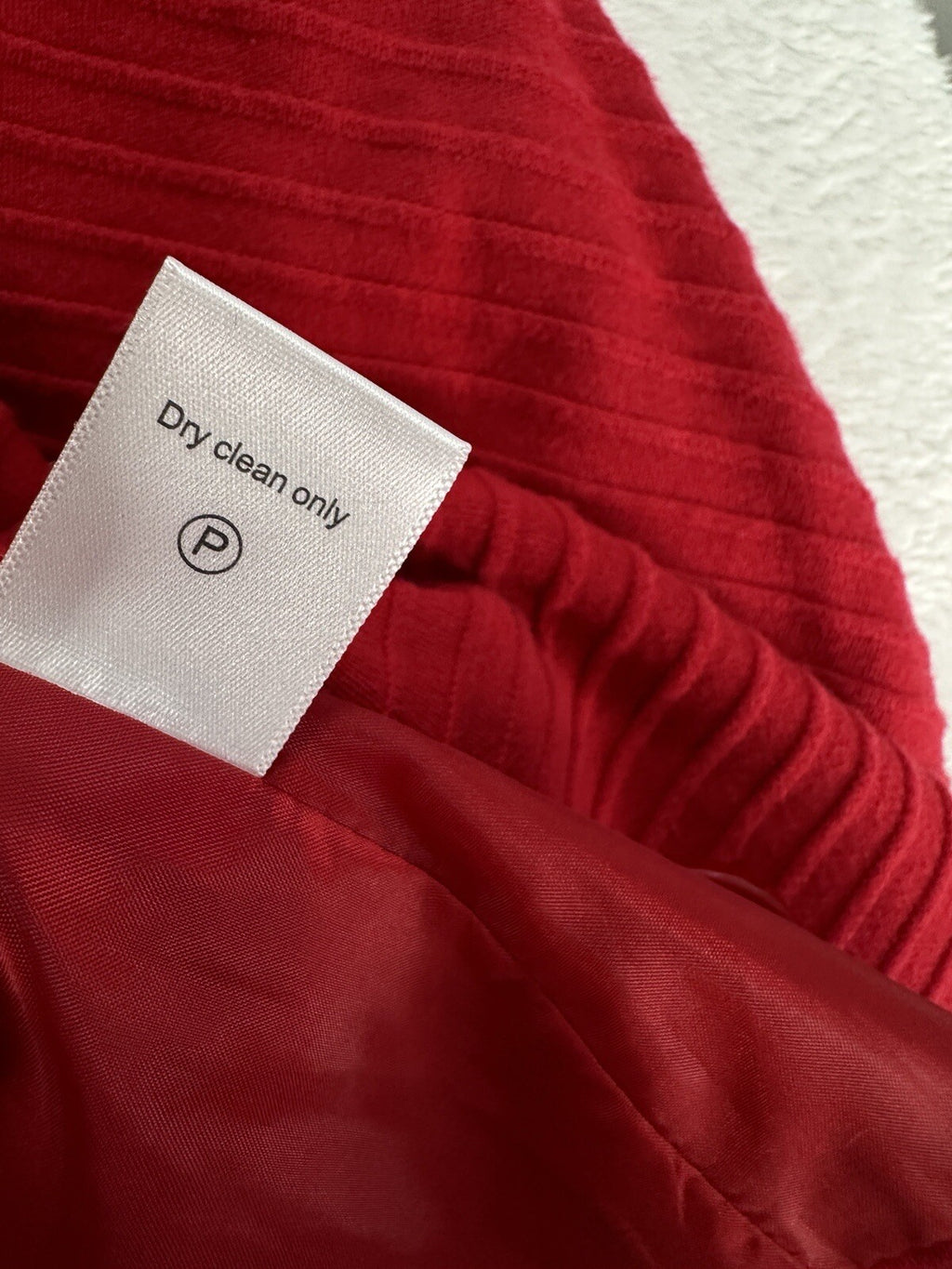 Coldwater Creek Jacket Large Red Cotton Stretch Big Buttons Mandarin Collar